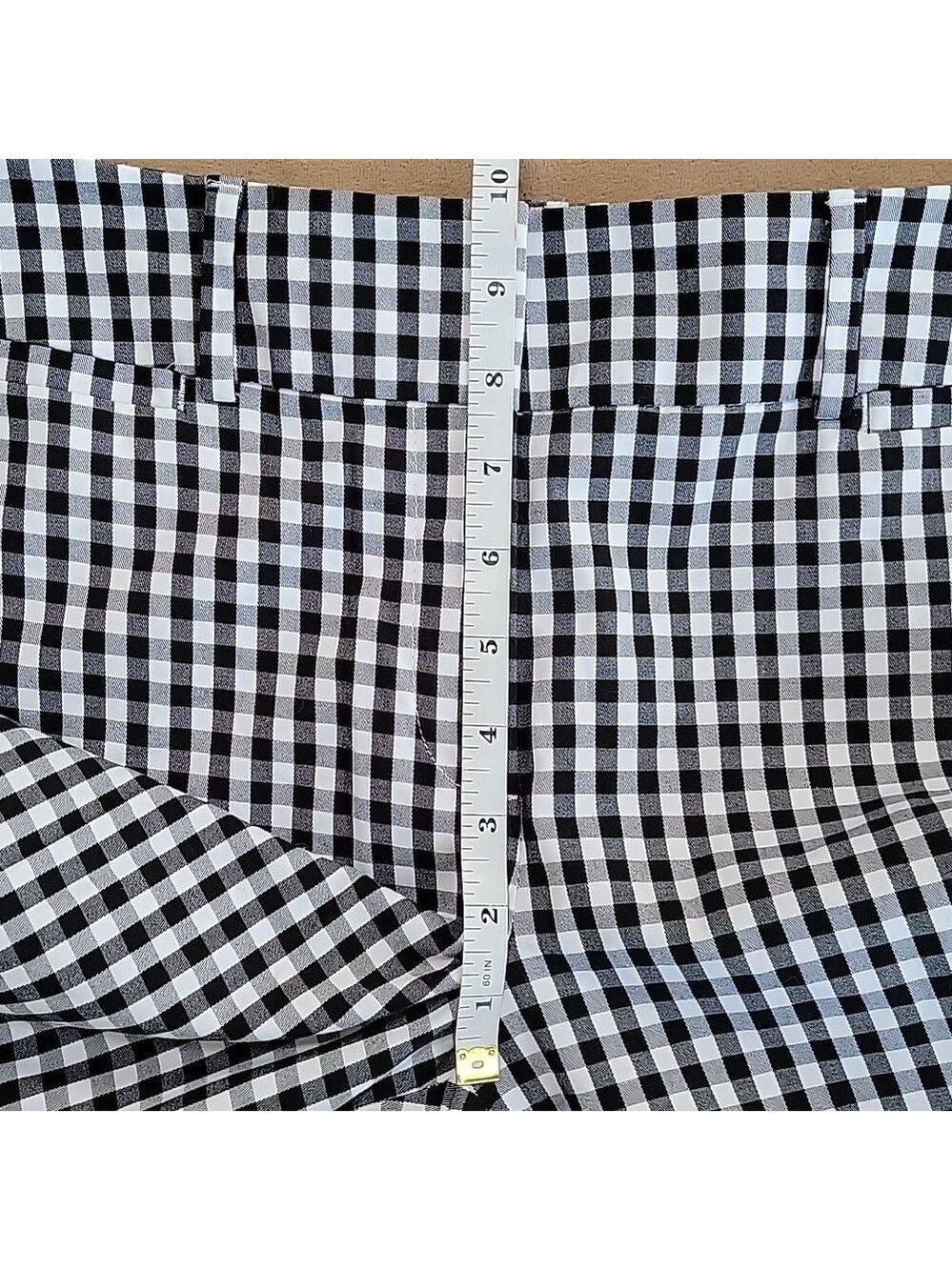 Ann Taylor Factory Black/White Vichy Gingham Checked Ankle Pants Size 8 EUC - Picture 6 of 13